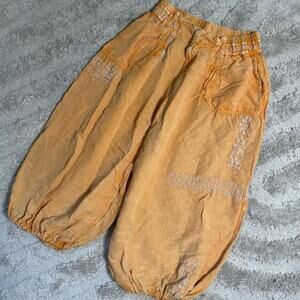 Anthropologie Embroidered Parachute Pants